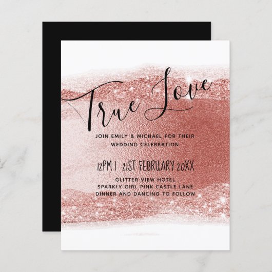 予算バラ金ゴールドグリッターフォイルルック結婚ズ (正面/裏面)