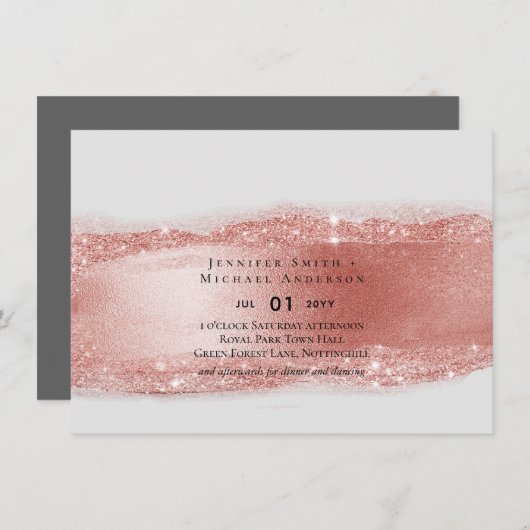 予算バラ金ゴールドグリッターフォイルルック結婚ズ (正面/裏面)