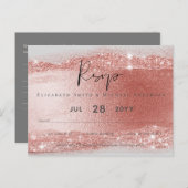 予算バラ金ゴールドグリッターフォイルルック結婚ズ ポストカード (正面/裏面)