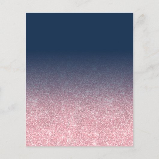 予算バラ金ゴールドグリッターブライダルシャワーネイビー (裏面)