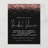 予算バラ金ゴールドグリッターブライダルシャワーブラック (正面)