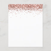 予算バラ金ゴールドグリッターブライダルシャワー招待状 (裏面)