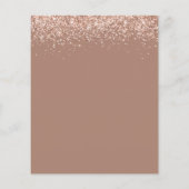 予算バラ金ゴールドグリッターブライダルシャワー招待 (裏面)