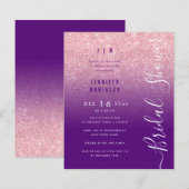 予算バラ金ゴールドグリッターブライダルシャワー紫 (正面/裏面)