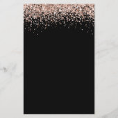 予算バラ金ゴールドグリッターブラックヘンナイト招待状 (裏面)