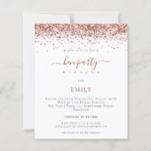 予算バラ金ゴールドグリッターヘンドビタリー招待状 (正面)