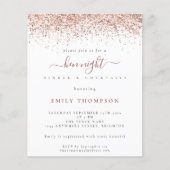 予算バラ金ゴールドグリッターヘンナイトホワイト招待状 (正面)