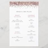 予算バラ金ゴールドグリッターヘンパーティーウィークエンド招待状 (裏面)