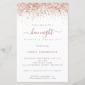 予算バラ金ゴールドグリッターホワイトヘンナイト招待状 (正面)