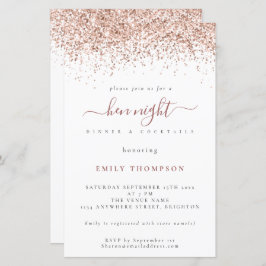 予算バラ金ゴールドグリッターホワイトヘンナイト招待状
