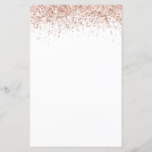 予算バラ金ゴールドグリッターホワイトヘンパーティー招待状 (裏面)