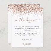 予算バラ金ゴールドグリッター任意の年齢の誕生日感謝してい (正面/裏面)