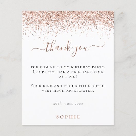 予算バラ金ゴールドグリッター任意の年齢の誕生日感謝してい (正面)