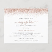 予算バラ金ゴールドグリッター任意の年齢誕生日招待状 (正面)