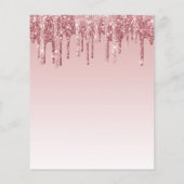 予算バラ金ゴールドグリッター任意の年齢誕生日 チラシ (裏面)