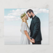 予算バラ金ゴールドグリッター写真結婚の感謝 (裏面)