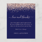 予算バラ金ゴールドグリッター写真結婚ネイビー感謝していズ (正面)