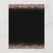 予算バラ金ゴールドグリッター婚約ブラック招待状 (裏面)