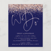 予算バラ金ゴールドグリッター我々はQRネイビー結婚ズ (正面)