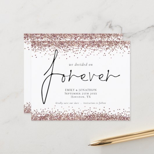 予算バラ金ゴールドグリッター永久QR日付の保存 (正面/裏面インサイチュ)