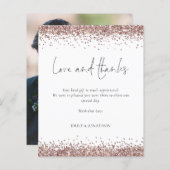 予算バラ金ゴールドグリッター結婚写真の愛感謝してい (正面/裏面)