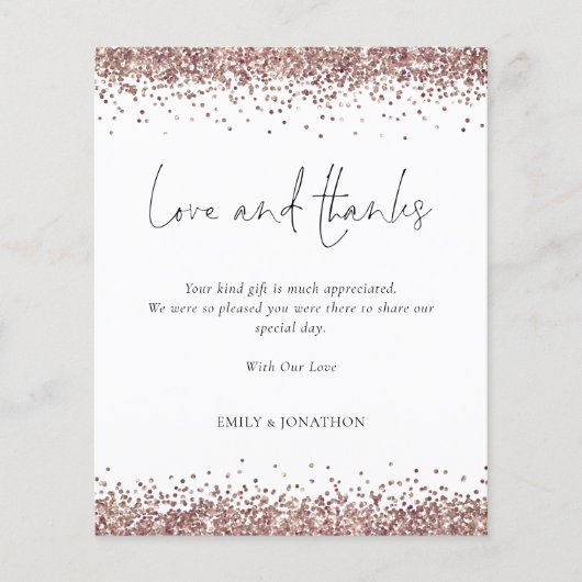 予算バラ金ゴールドグリッター結婚写真の愛感謝してい (正面)