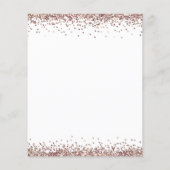 予算バラ金ゴールドグリッター記念日ディナー招待状 (裏面)