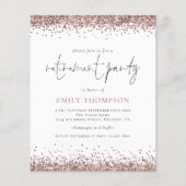 予算バラ金ゴールドグリッター退職パーティー招待状 (正面)