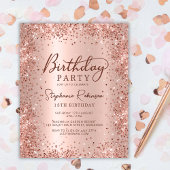 予算バラ金ゴールドグリッター13番目の誕生日招待状