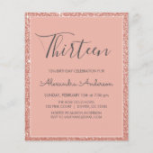 予算バラ金ゴールドグリッター13th13誕生日 チラシ (裏面)