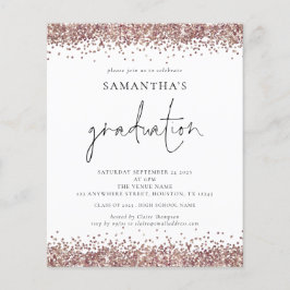 予算バラ金ゴールドグリッター2024卒業招待状