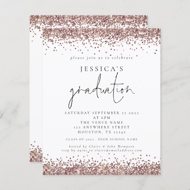 予算バラ金ゴールドグリッター2024卒業 (正面/裏面)