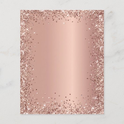 予算バラ金ゴールドグリッター90番目の誕生日招待状 チラシ (裏面)