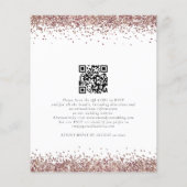 予算バラ金ゴールドグリッターQRインフォーマル結婚ズ (裏面)