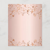 予算バラ金ゴールドスター結婚式招待状 (裏面)