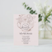 予算バラ金ゴールドティーポットブライダルティー招待状 (スタンド正面)