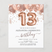 予算バラ金ゴールドバルーン第13回誕生日パーティー チラシ (正面)