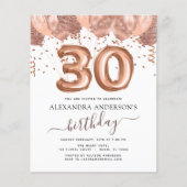 予算バラ金ゴールドバルーン30th誕生日パーティー チラシ (正面)