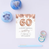 予算バラ金ゴールドバルーン60th誕生日パーティー チラシ (シングル)
