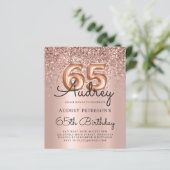 予算バラ金ゴールドバルーン65th誕生日招待状 (スタンド正面)
