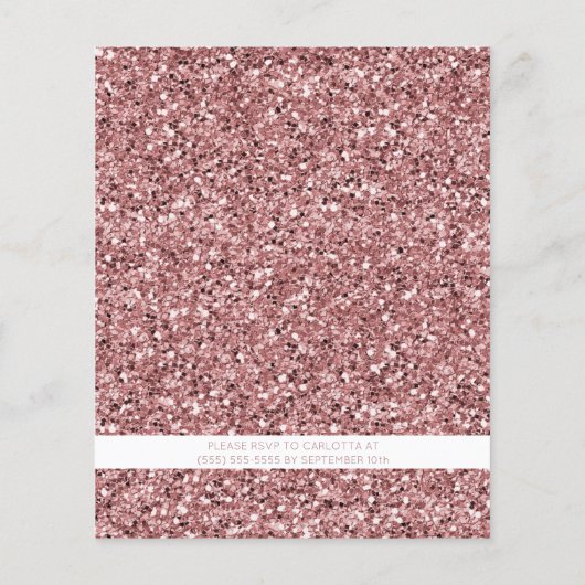 予算バラ金ゴールドピンクグリッター誕生日 (裏面)