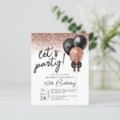 予算バラ金ゴールドブラックグリッターバルーン誕生日 (スタンド正面)