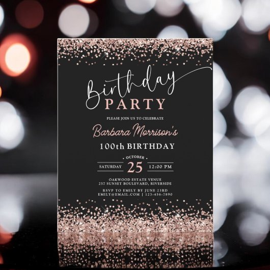 予算バラ金ゴールドブラックAny Age 100誕生日