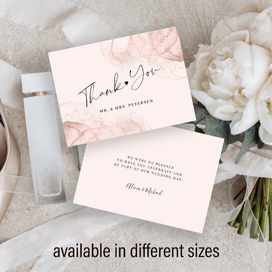 予算バラ金ゴールドモダン赤面結婚の感謝していユー ノートカード