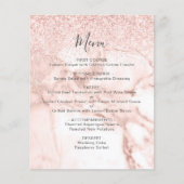 予算バラ金ゴールド大理石フェイクグリッター結婚のメニュー (正面)