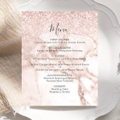 予算バラ金ゴールド大理石フェイクグリッター結婚のメニュー