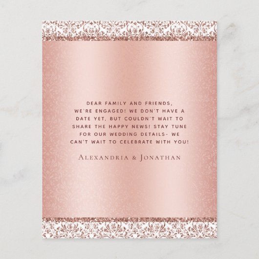 予算バラ金ゴールド婚約写真のお知らせ (裏面)