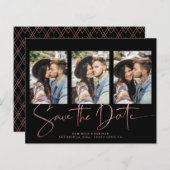 予算バラ金ゴールド手書き日付の保存 (正面/裏面)