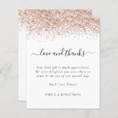 予算バラ金ゴールド結婚グリッターの愛と感謝してい (正面/裏面)