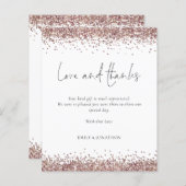 予算バラ金ゴールド結婚グリッターの愛と感謝してい (正面/裏面)